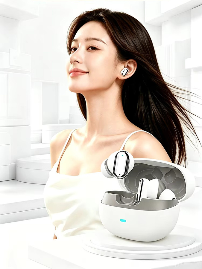 KEBIDUMEI Bluetooth 6.0 In-Ear-Ohrhörer mit ANC-Geräuschunterdrückung und IPX7 Wasserdichtigkeit, Weiß - Bild 1