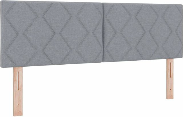 vidaXL Kopfteil in Hellgrau mit modernem Design und Stoffbezug, Breite: 160 cm - Bild 1