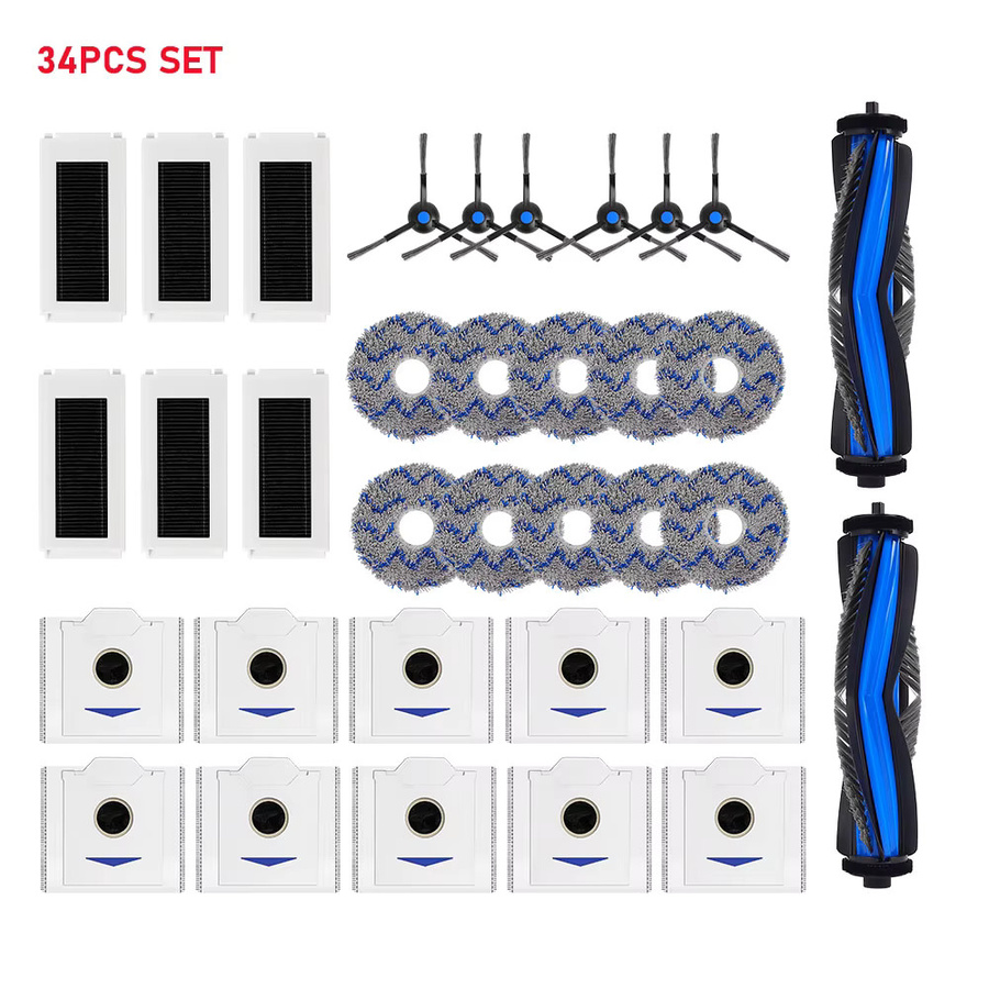 Ecovacs Ersatzteil-Set für Deebot N30 Omni und N30 Pro Omni mit Hauptbürste, Seitenbürste, Wischmopp, Staubbeutel und Filter in Multicolor - Bild 2