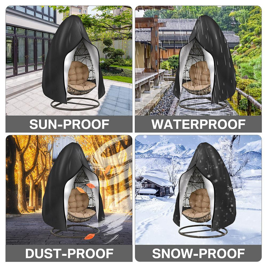 Wasserdichte Hängesessel-Abdeckung von Binchi Lighting Appliances in Grün mit Reißverschluss, wetterfest und UV-beständig, B/T/H: 230 x 200 cm - Bild 3