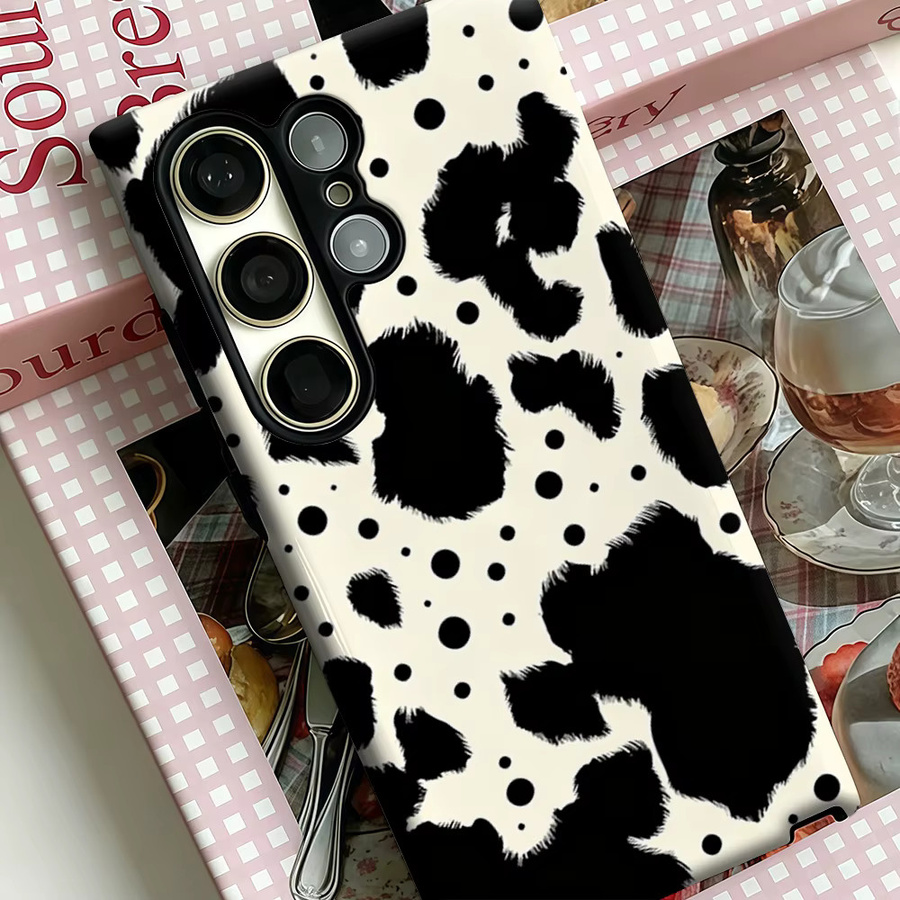 Stoßfeste Handyhülle in Kuhfell-Textur für Samsung Galaxy S26 S25 S24 S23 Ultra Plus, robuste Doppelschicht-Schutzhülle, Mehrfarbig - Bild 4