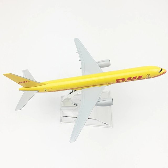 ZOCO B777 DHL Express Flugzeug, Modellflugzeug, 1:400, Metall, Gelb - Bild 1