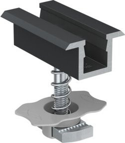 fischer Mittelklemme PM C 38-44 AL vormontiert in Schwarz aus Aluminium - Bild 1