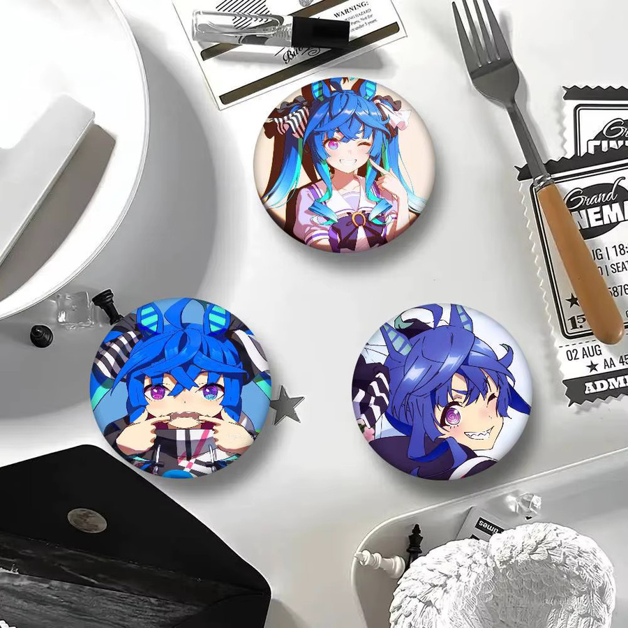Brosche Twin Turbo Hot Anime Umamusume, Metall, Unisex, Multicolour - Bild 4