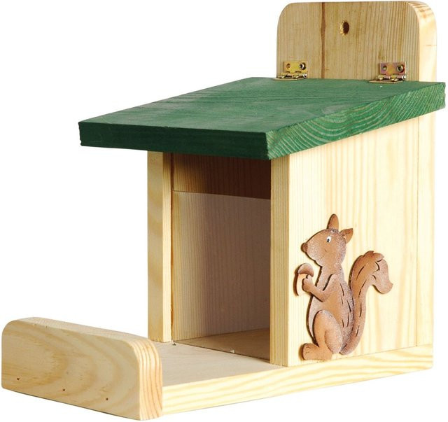 Dobar Eichhörnchen-Futterstation aus Kiefer in Beige - Bild 1