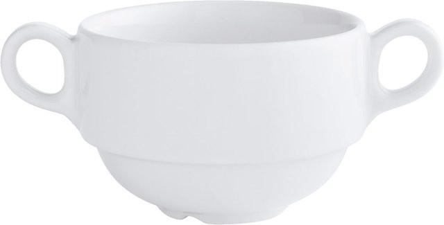 PULSIVA Suppenschale Stackora aus Keramik, Weiß, 6er Pack, Volumen: 320 ml, Durchmesser: 10 cm, Höhe: 7 cm - Bild 1