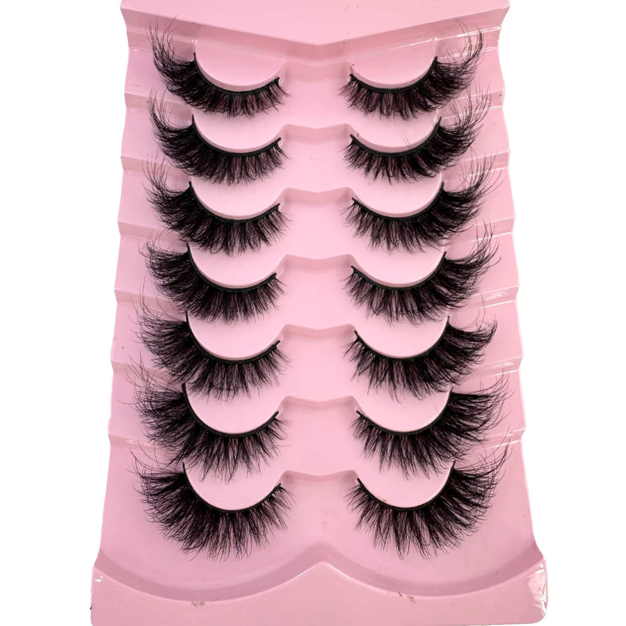 HBZGTLAD Künstliche Wimpern, 7 Paar, Black, Unisex, Natürlicher Look - Bild 3