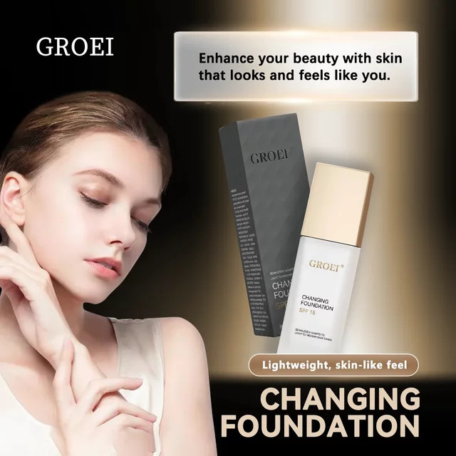 GROEI Changing Foundation SPF15, 30 ml, natürliches Finish - Bild 1
