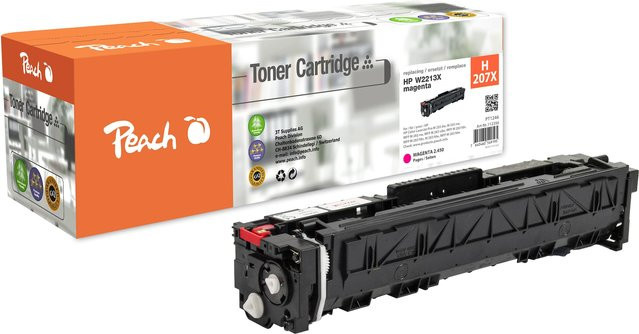Peach HP 207 X Toner XL W2213X Schwarz wiederaufbereitet für HP Color LaserJet Pro MFP M 282 nw und HP Color LaserJet Pro MFP M 283 fdw - Bild 1