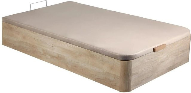 YSMÉE Bettgestell Hestia aus Massivholz mit Bettkasten und Lift-up-Funktion, Naturfarben Hell, B/T/H: 90 x 200 x 300 cm - Bild 1
