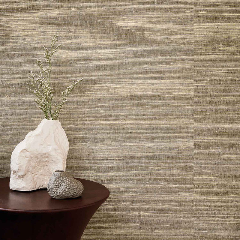 Omexco Tapete Mandarina Silk LS404 in Beige mit abstraktem Textil-Design - Bild 2