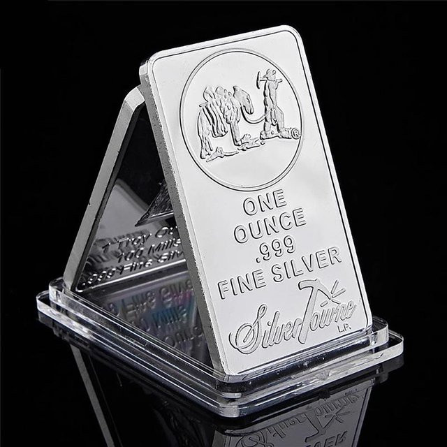 Amerikanischer Prospektor 1 oz 999 Feinsilber Barren US Union Metall Münze, gray - Bild 1