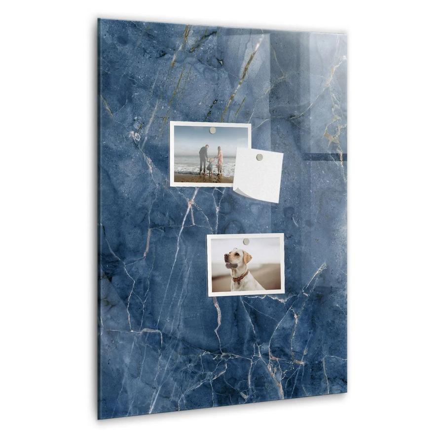 Tulup Magnetische Glassboard Beschreibbare Magnettafel mit Marmor-Design in Weiß, Breite: 60 cm, Höhe: 40 cm - Bild 2