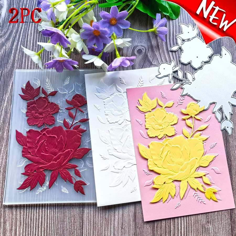 Gemini Blumenstrauß 3D-Reliefordner und Schneidform Set aus Kunststoff für Kartenherstellung und Sammelalben - Bild 3
