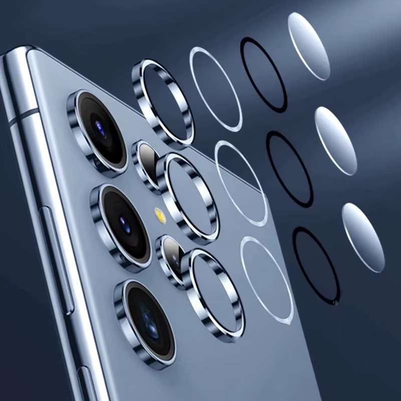 Metall-Kameraobjektivschutz aus gehärtetem Glas für Samsung Galaxy S26 S25 S24 S23 Ultra Plus in Transparent und Gold - Bild 4