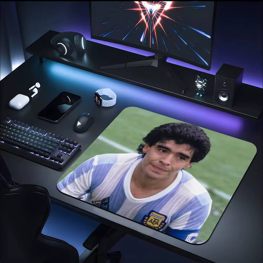 Mesuca Mauspad Diego Armando Maradona in Multicolor, rutschfestes Schreibtischpad für Laptop und Tastatur - Bild 3