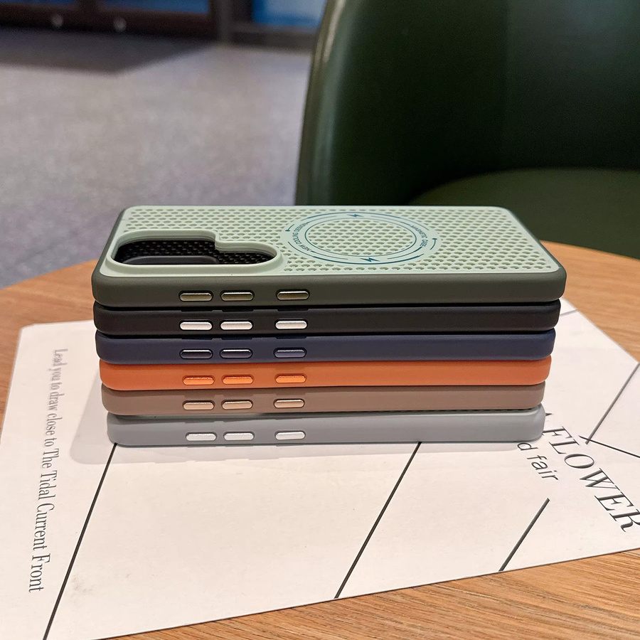 Magnetische Waben-Schutzhülle für Samsung Galaxy S26 S25 S24 Ultra Plus in Schwarz mit Kühlfunktion und MagSafe-Kompatibilität - Bild 3