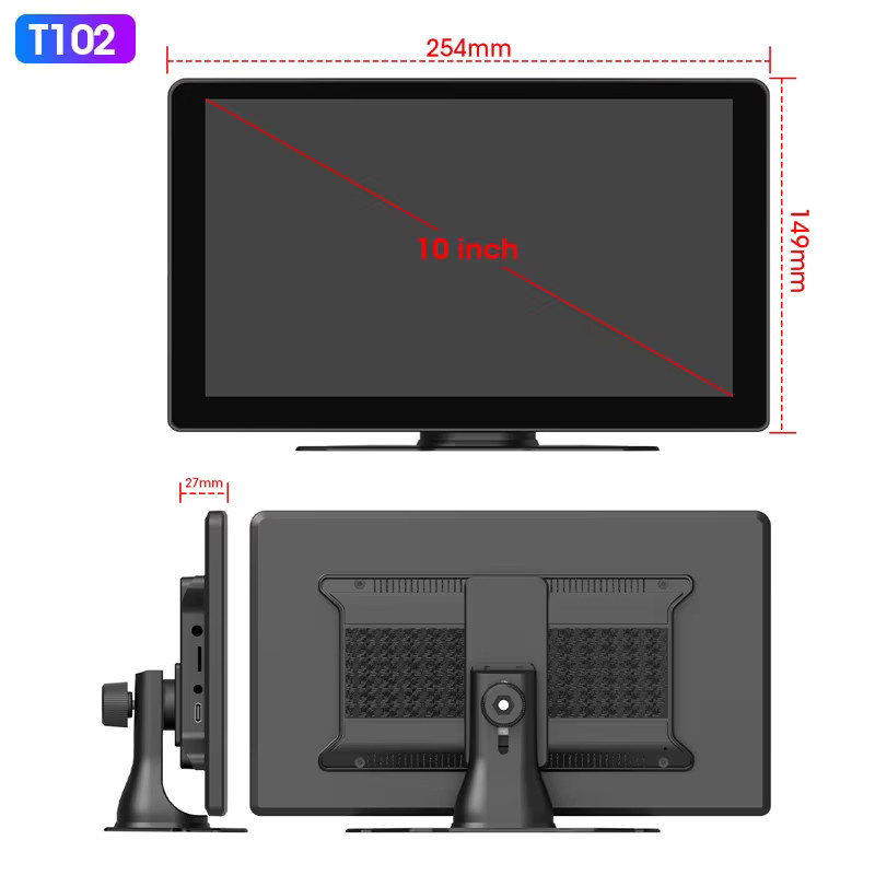 Jansite Carplay Car Smart Screen Multimedia-Videoplayer, 7 Zoll Drahtloses Android Auto Autoradio für Apple und Android, Schwarz - Bild 4