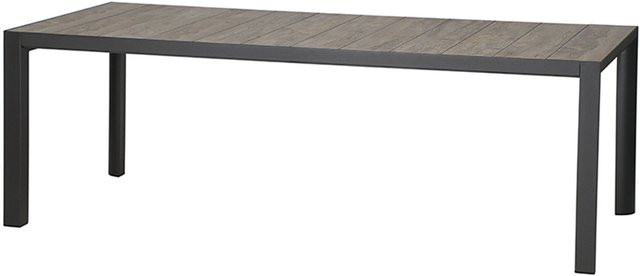 Siena Garden Silva Diningtisch aus Aluminium und Keramik in Anthrazit/Washed Grey, B/T: 220 x 100 cm - Bild 1