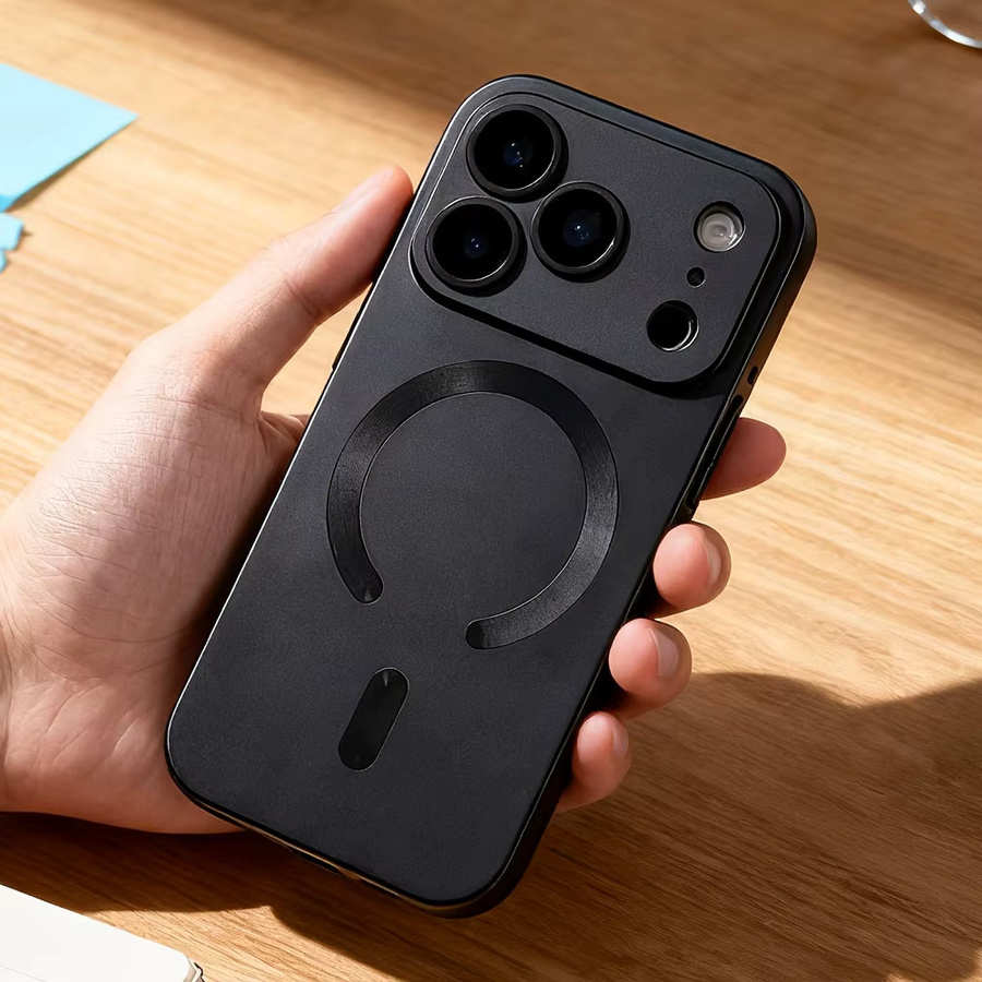Magnetische Soft-TPU-Hülle für iPhone 17 Air 16 Pro Max 15 14 13 12 11 mit Linsenschutz und kabellosem Laden in Schwarz oder Blau - Bild 4