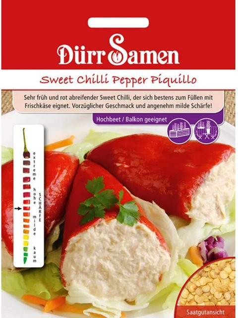 Dürr Sweet Chili Pepper Piquillo Saatgut Gemüse 8 g - Bild 1