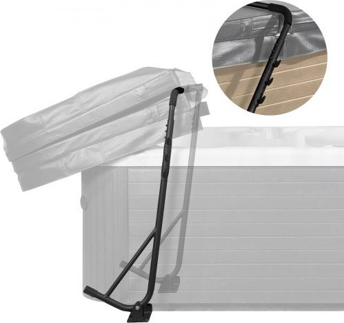 VEVOR Spa-Abdeckungslifter aus Aluminium, Schwarz, Verstellbare Höhe: 80-105 cm, Breite: 145-235 cm, Geeignet für rechteckige Badewannen und Hot Tubs - Bild 1