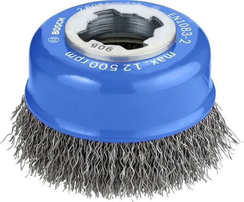 Bosch Topfbürste X-LOCK Clean for Metal aus gewelltem Stahldraht für Winkelschleifer, Durchmesser: 75 mm, Drahtstärke: 0,3 mm - Bild 1