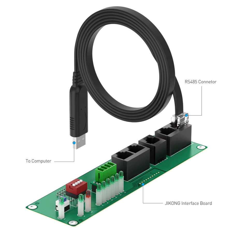 JIKONG RS485-Kabel in Schwarz für JIKONG BMS JK-PB1A16S10P, JK-PB1A16S15P, JK-PB2A16S15P und JK-PB2A16S20P - Bild 3