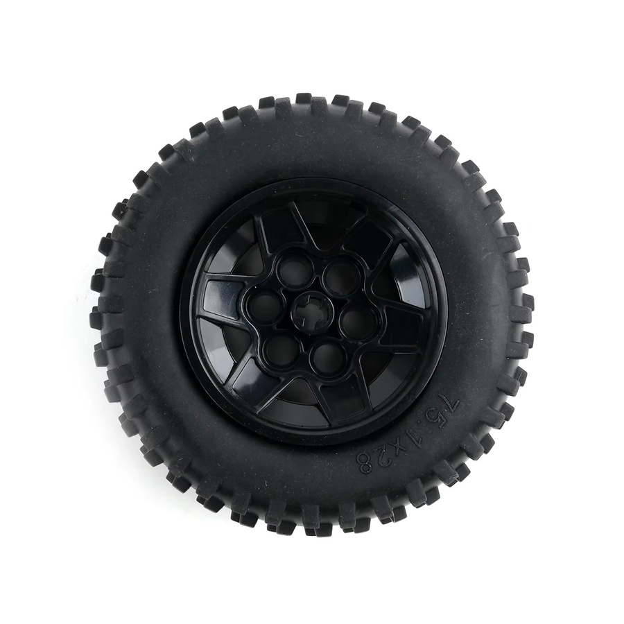 wishiot Reifen und Rad-Zubehör für Spielzeugautos, Schwarz, Durchmesser: 75,1 mm, Breite: 28 mm - Bild 2