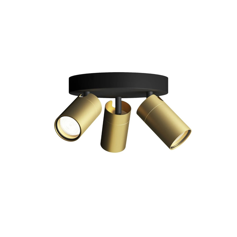 Philips Hue Idris 3-flammiger LED-Spot für Badezimmer, rund, Gold/Messing, IP44, GU10 - Bild 2