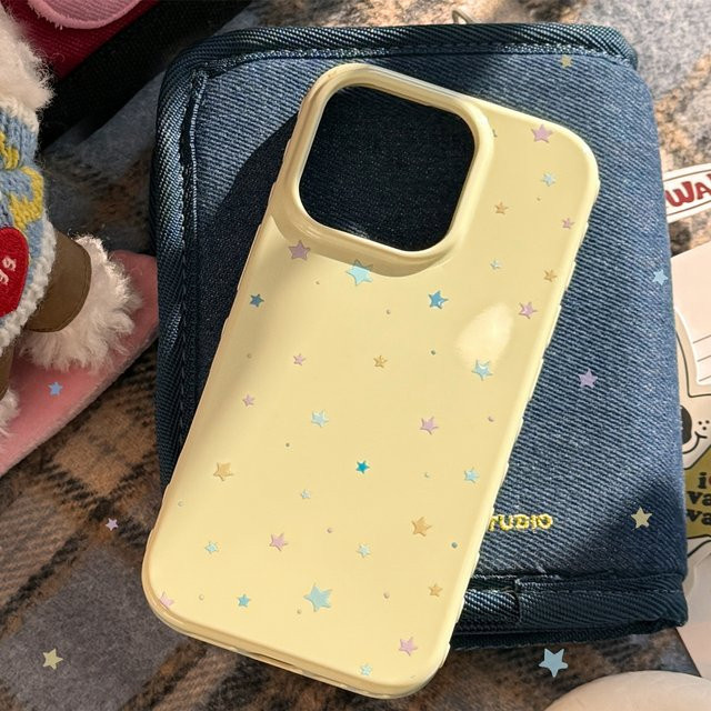 Stoßfeste iPhone Handyhülle mit buntem Sternenmuster in Multicolour für Apple iPhone 17 16 15 14 13 12 11 Pro Max - Bild 1