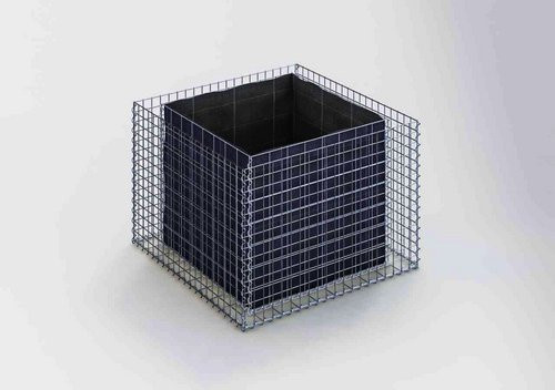 Gabiona Eckiges Gabionen-Hochbeet aus galvanisiertem Stahl in Silber, B/T/H: 70 x 100 x 100 cm - Bild 2