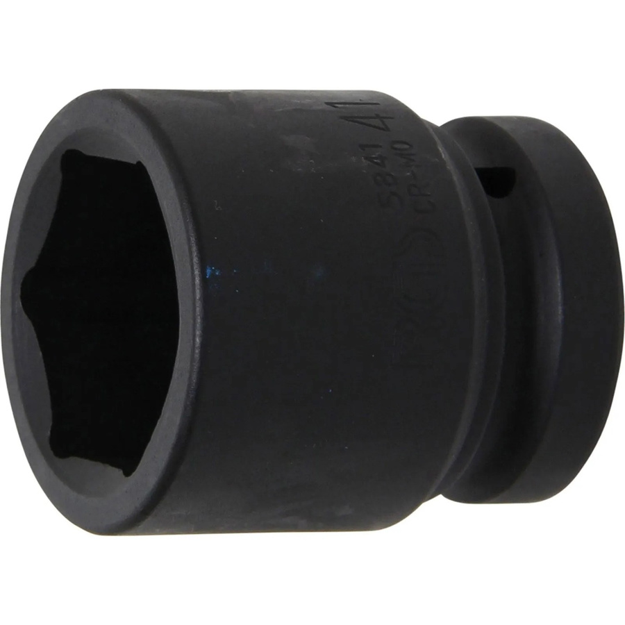 BGS Kraft-Steckschlüssel-Einsatz Sechskant aus Chrom-Molybdän-Stahl, Antrieb Innenvierkant 25 mm (1 Zoll), Schlüsselweite 41 mm, Schwarz - Bild 2