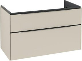 V&B Waschtischunterschrank Subway 3.0 in Cashmere Beige, B/T/H: 97,3 x 47,8 x 47,8 cm - Bild 1