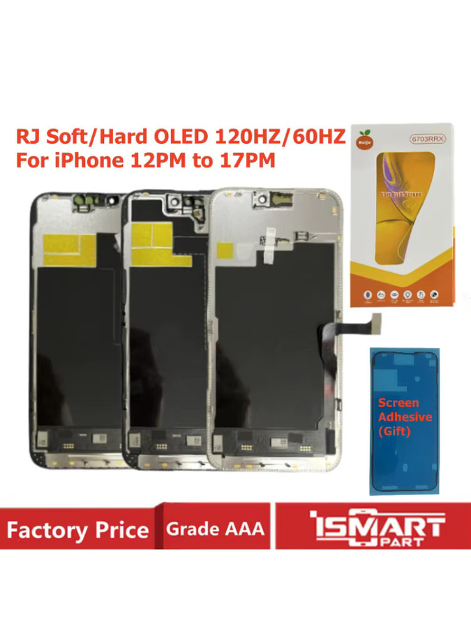 DALESIMEI OLED Display Ersatz für iPhone 16 Pro, 17 Pro, 15 Pro und 17 Pro Max, 3D Touch LCD Digitizer in Schwarz - Bild 4