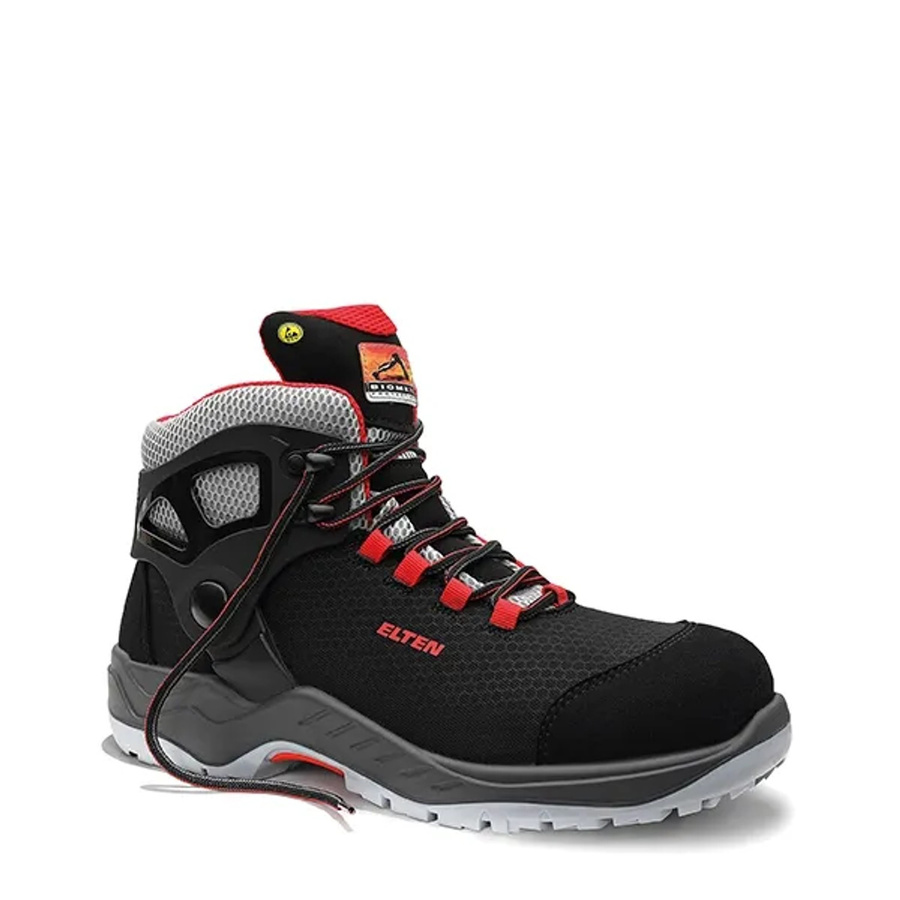 Elten Sicherheitsschnürstiefel Arturo S3 ESD in Black-Red, Größe 43 - Bild 2