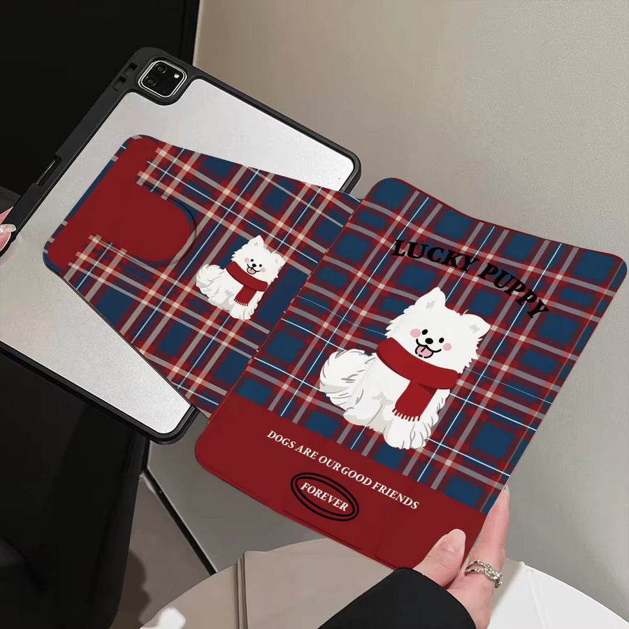 Samsung Tablet Schutzhülle mit süßen Welpen Designs für Tab S9 FE Plus, S10 Plus, A9, A11 Plus, S7, S8 Plus, A8, S7 FE und S6 Lite in Multicolour - Bild 1