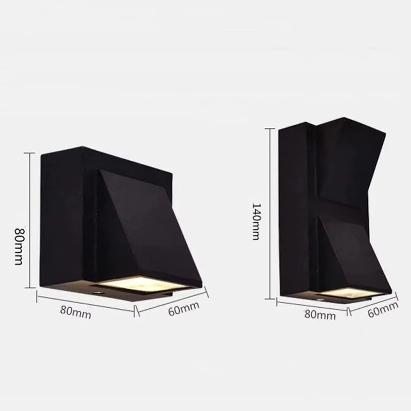 Wasserdichte LED Wandleuchte aus Aluminium mit IP65 Schutz für Outdoor Garten Veranda und Indoor Schlafzimmer in Schwarz oder Weiß - Bild 2