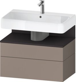 Duravit Waschtischunterschrank Qatego in Grau Matt, Wandmontage, B/T/H: 79 x 47 x 59 cm - Bild 1