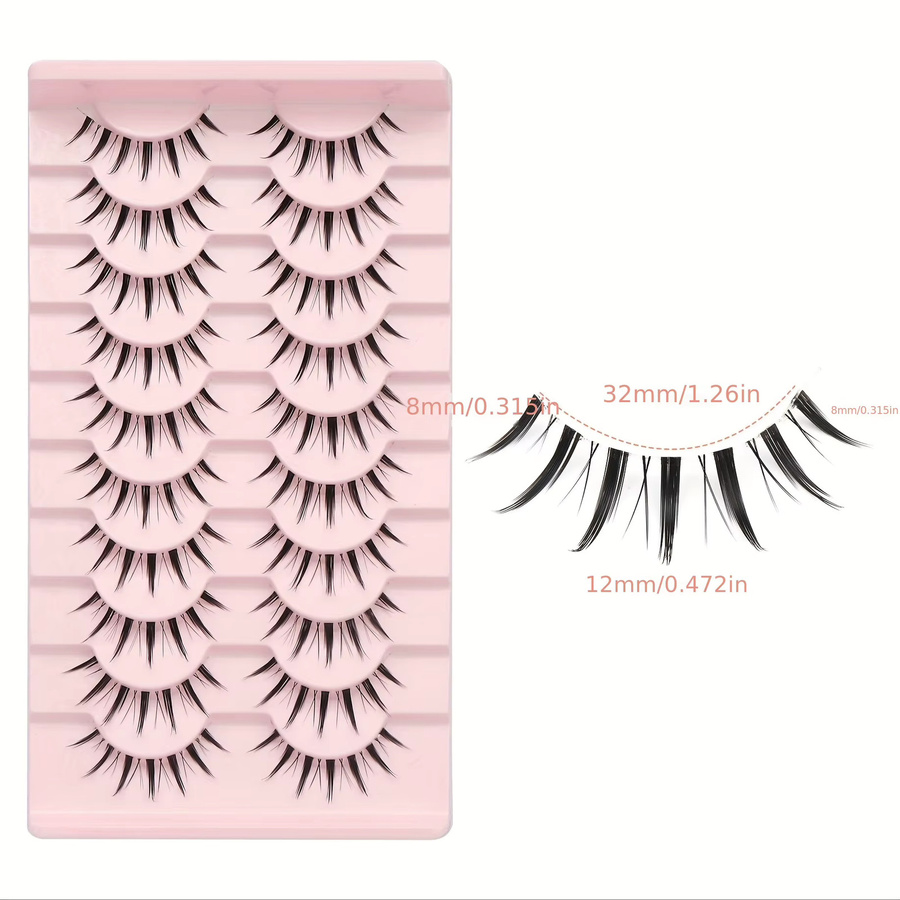 LIMEIKAI Falsche Wimpern, 10 Paar, 3D-Effekt, Natürlich - Bild 2