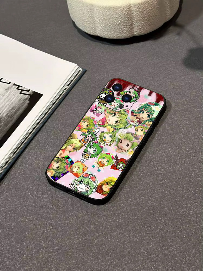 Mesuca Megpoid Gumi Handyhülle für iPhone 11 12 13 14 15 16 17 Pro Max X Xs Xr in Schwarz und Multicolour - Bild 6