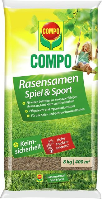 Compo Rasensamen Spiel & Sport für Sportplätze, Parks und Liegewiesen, 8 kg - Bild 1