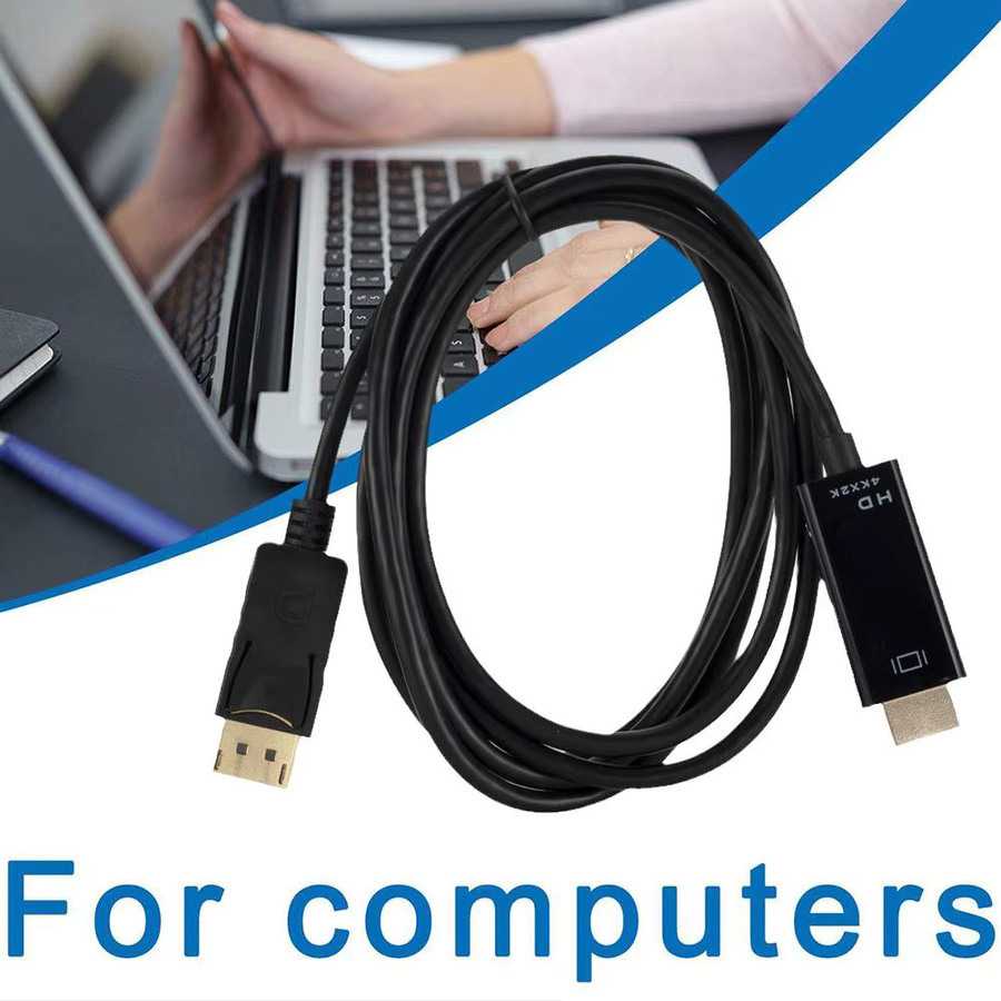 Eelhoe DisplayPort zu HDMI Video und Audio Konverter Adapter in Schwarz für Laptop, PC und Monitor, unterstützt 4K und 2K Auflösung - Bild 2