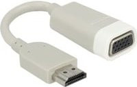 Delock HDMI A Stecker auf VGA Buchse Adapter in Grau und Weiß - Bild 1