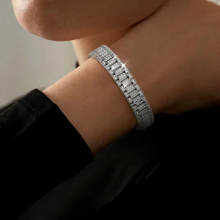 IGOTOS Uhrenkettenarmband, 925 Silber, Moissanit, Unisex - Bild 3