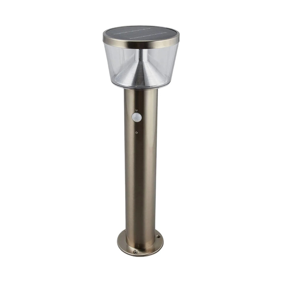 Lindby LED Solarleuchte Antje mit Bewegungsmelder, modern, Edelstahl und Alu, grau/silber, IP44 für Außenbereich - Bild 2