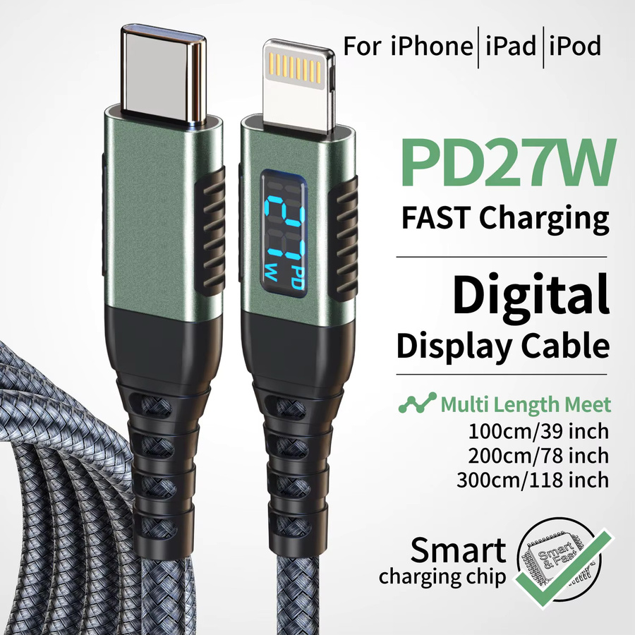 LAIHONEN USB-C auf Lightning Kabel für iPhone in Schwarz zur Schnellladung - Bild 2
