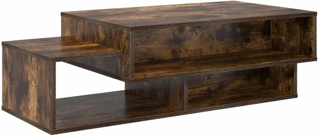 vidaXL Couchtisch aus Holzwerkstoff in Geräuchert Eiche, Modernes Design, B/T/H: 105 x 50 x 32,5 cm - Bild 1