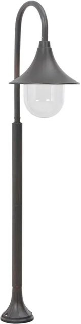vidaXL Garten-Pollerleuchte aus Aluminium in Bronze, E27, Höhe: 120 cm - Bild 1