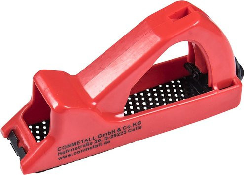 Connex Blockhobel aus Kunststoff in Rot, Länge: 14 cm - Bild 1